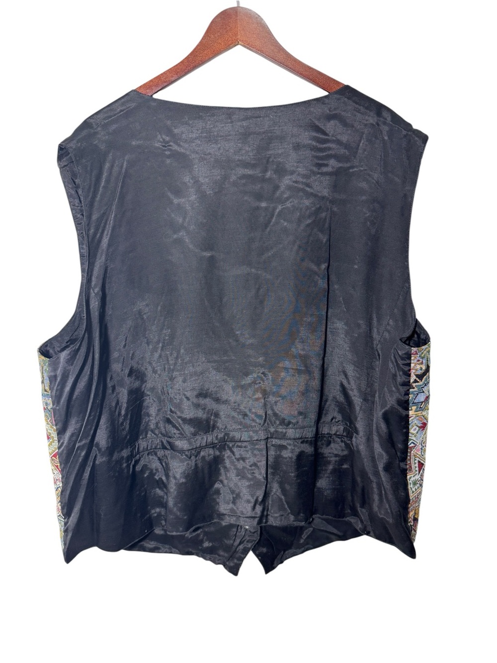 Vintage 1990s Cotton Ginny Tapestry Vest Size 1x - Picture 7 of 11